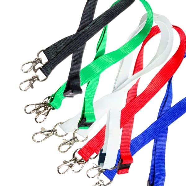 Double Clip Plain Lanyard