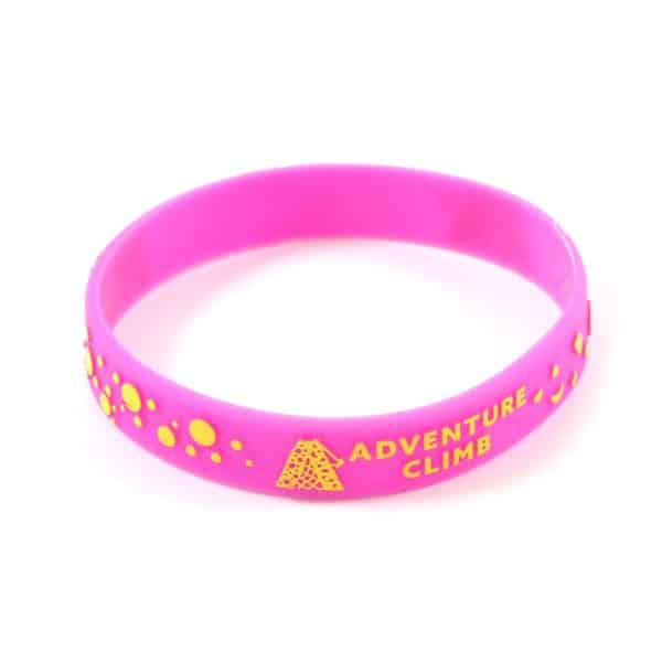 Embossed Colour Silicone Wristband