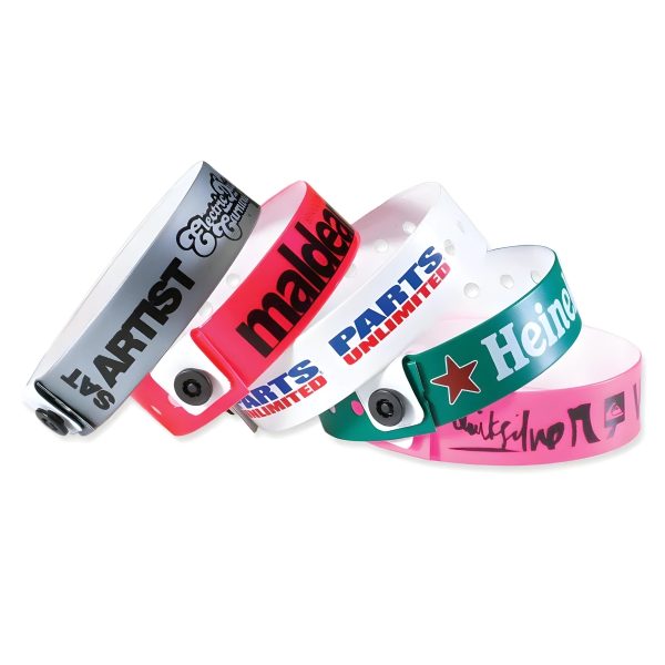 Printed Vinyl L Shaped Wristbands