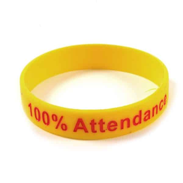 Debossed (Colour Infill) Silicone Wristband