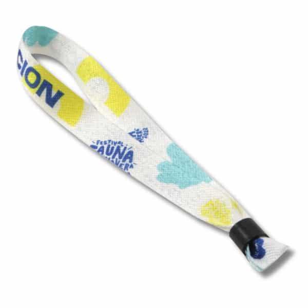 15mm Fabric Full Colour Sliding Barrel Wristbands