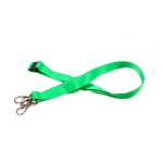 Plain Green Double Clip Lanyards