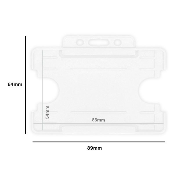 Clear Single Sided Landscape Card Holder